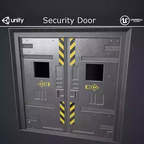 Security Doors Low-poly 3D model