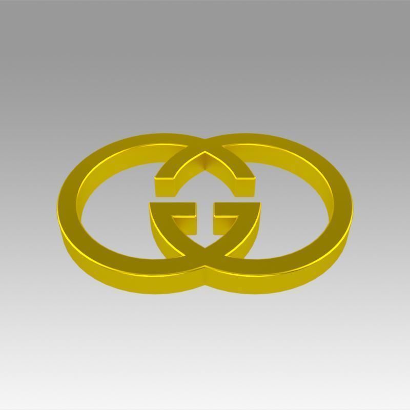 Gucci logo 3D model_2