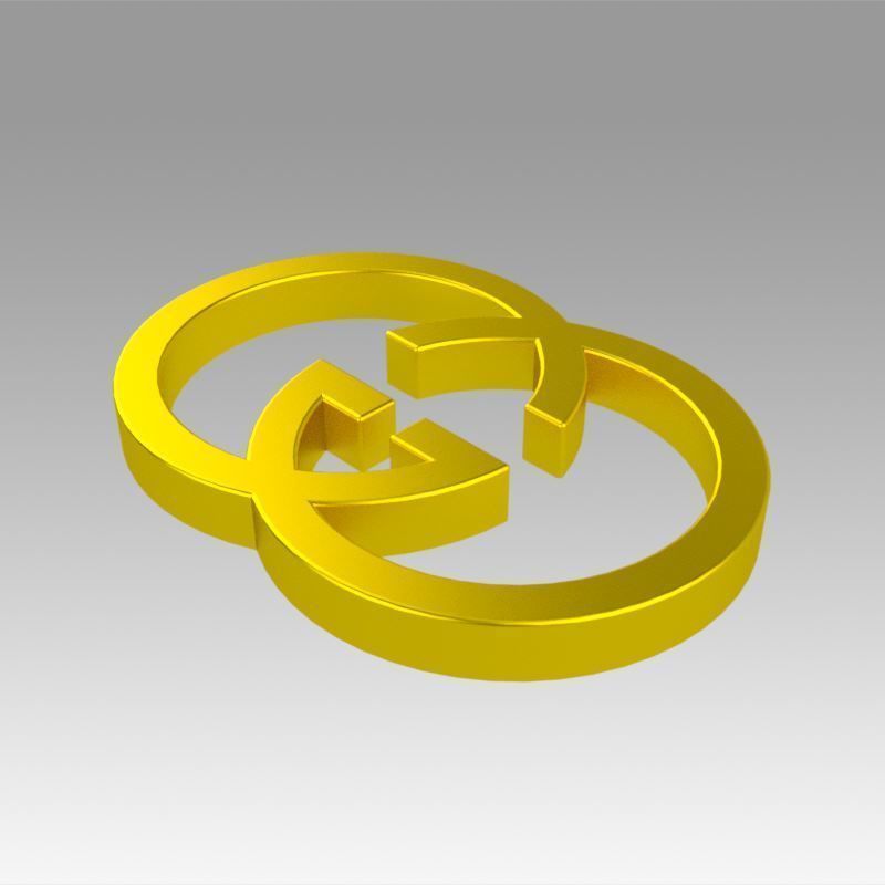 Gucci logo 3D model_3