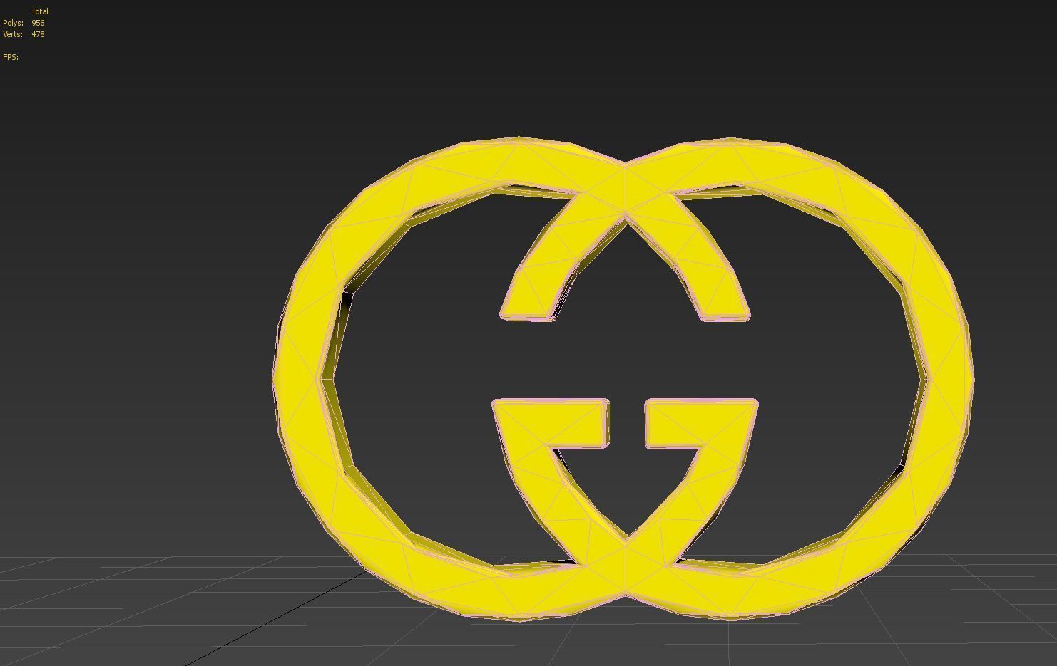 Gucci logo 3D model_10