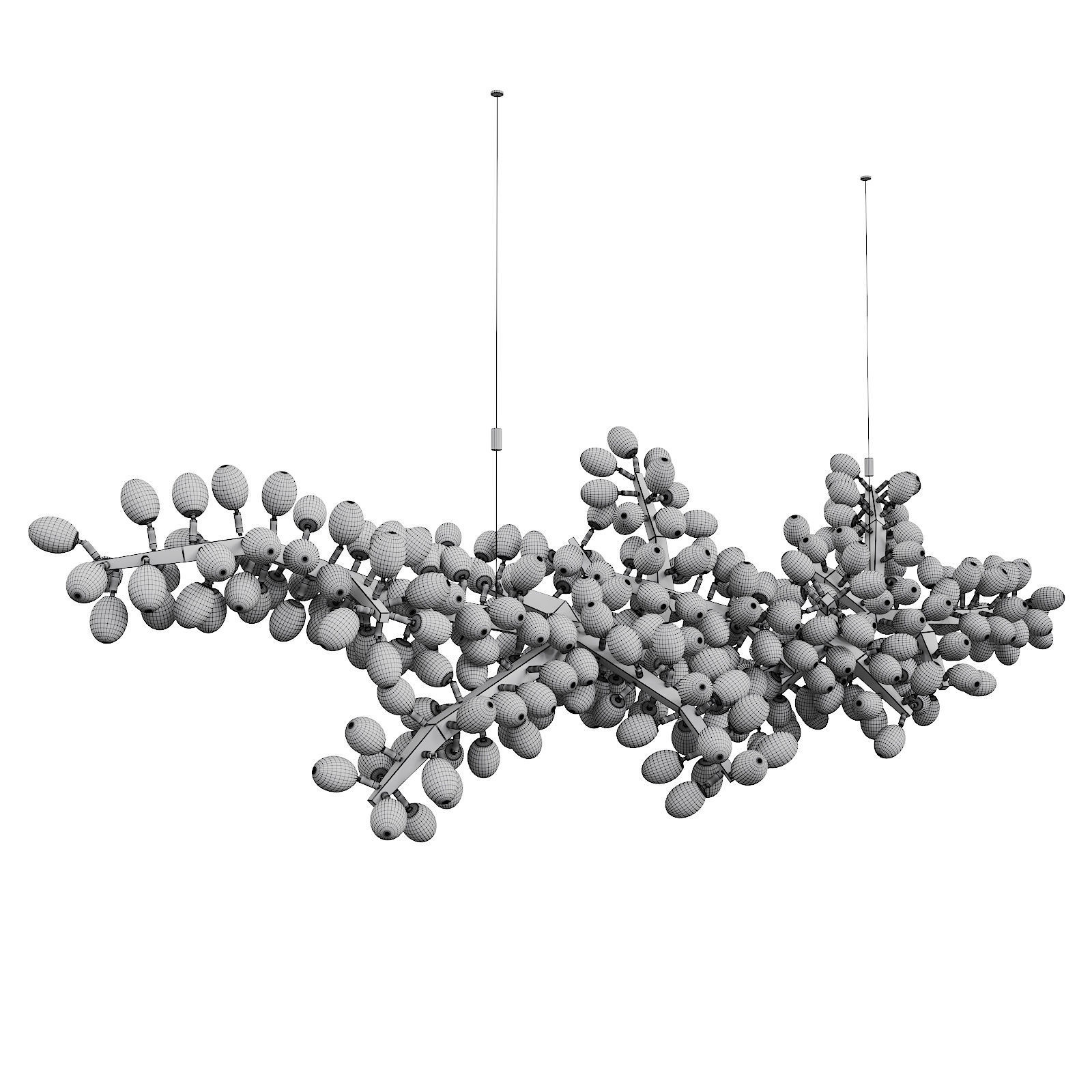 Hudson furniture HORIZONTAL VALIANT Chandelier 3D model_2