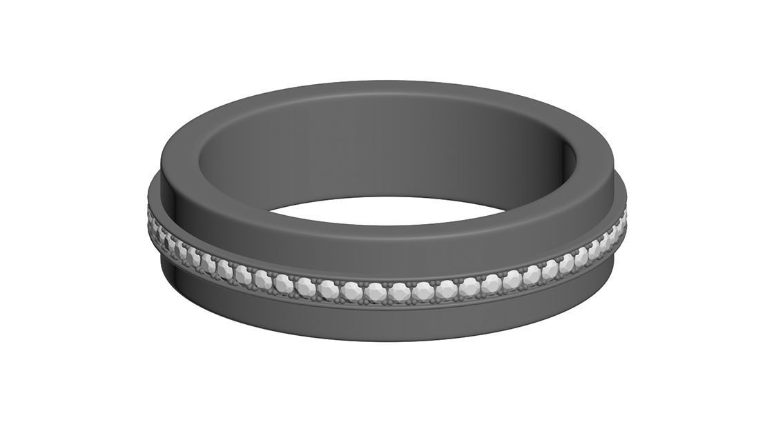 Two Narrow Diamond Ring 3D print model_12