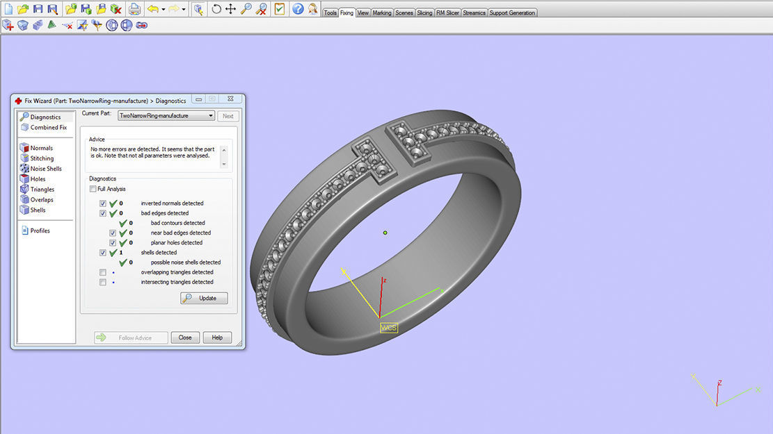 Two Narrow Diamond Ring 3D print model_5