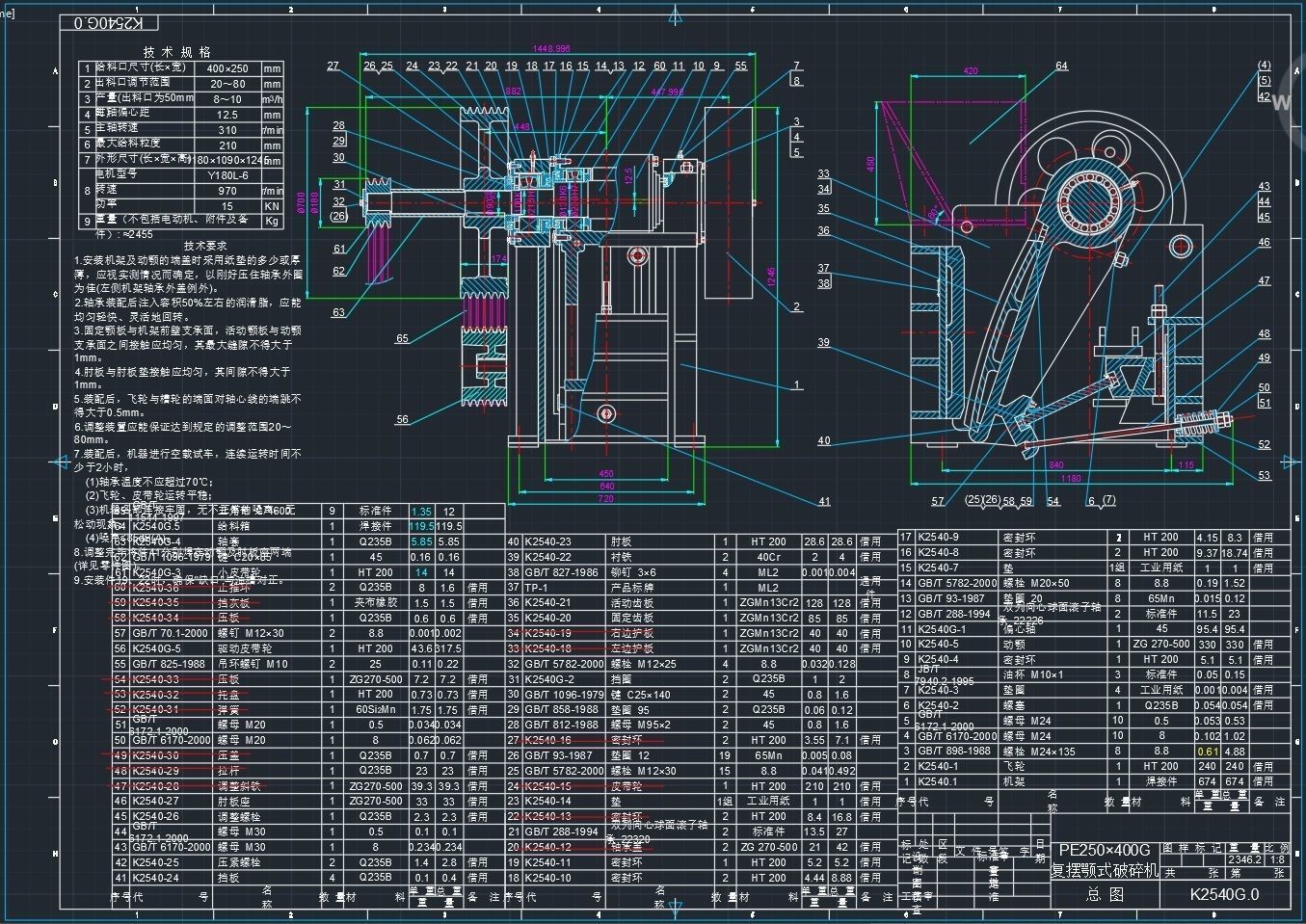 PE250x400 JAW CRUSHER 3D model_1