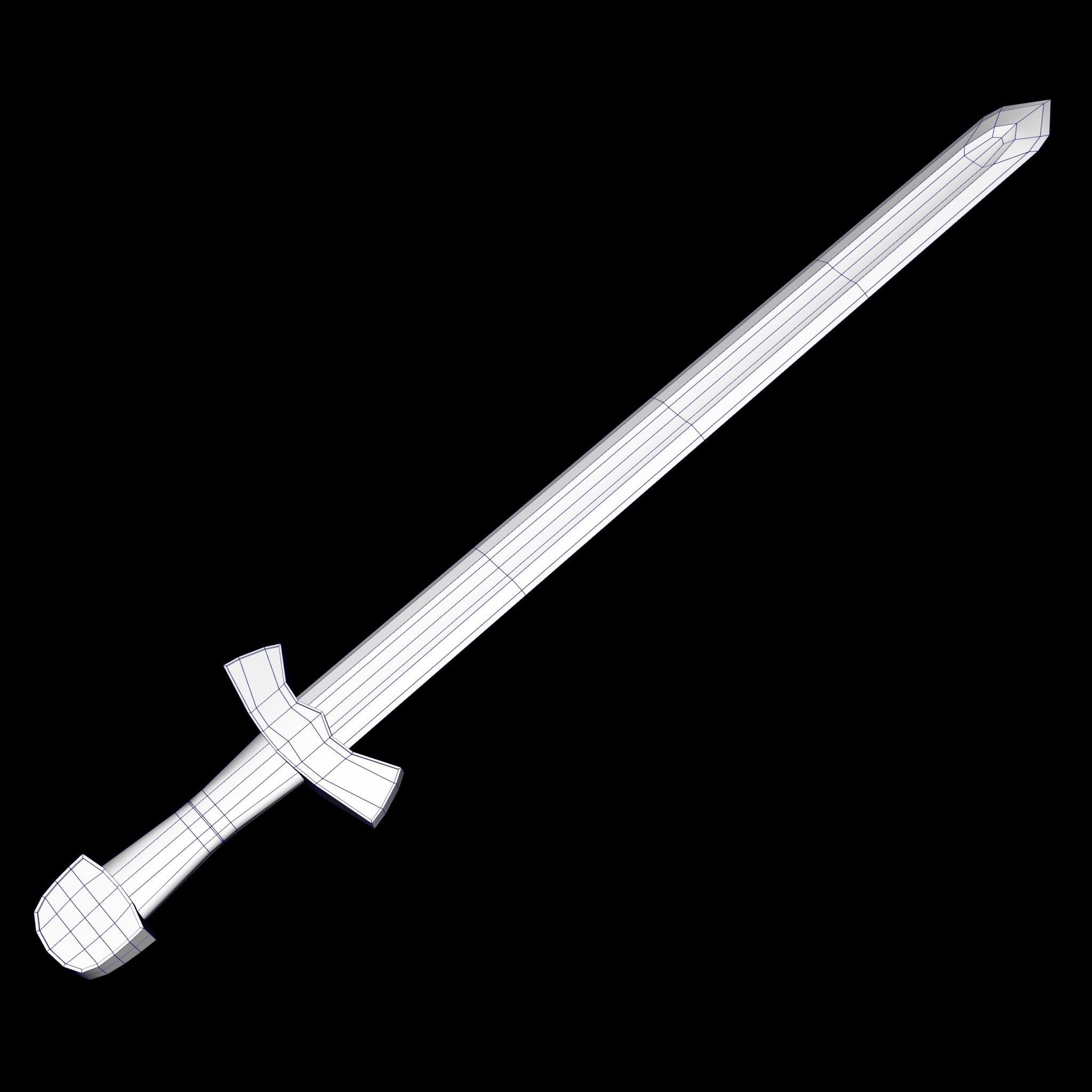 Stylized Fantasy Weapons Pack Low-poly 3D model_8