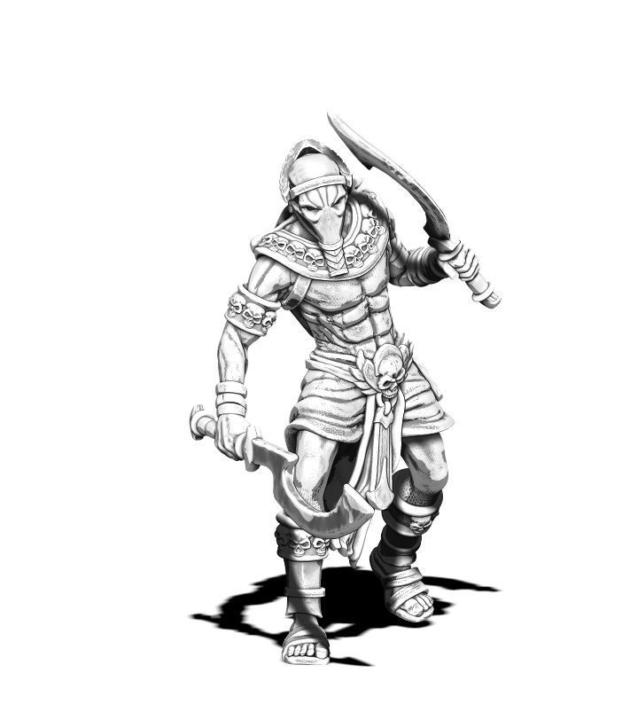 Egyptian bundle - 6 miniatures 3D print model_14