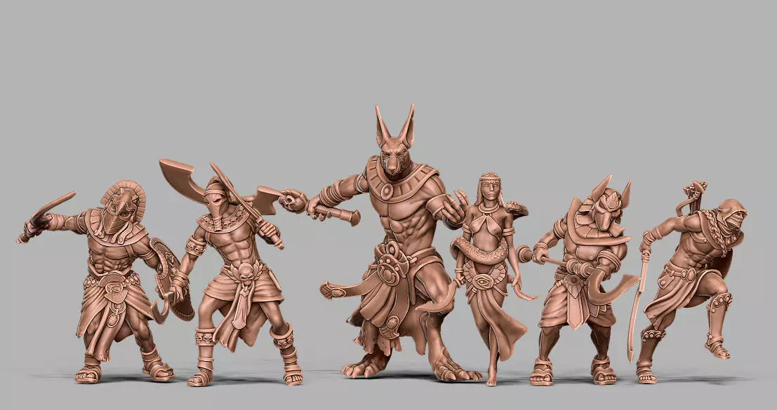 Egyptian bundle - 6 miniatures 3D print model_0