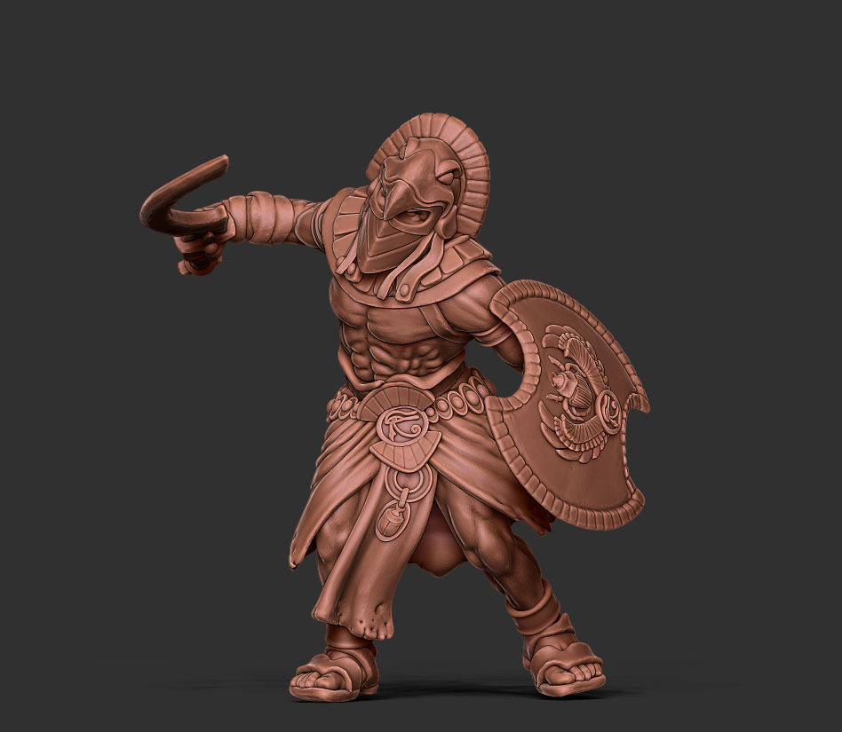 Egyptian bundle - 6 miniatures 3D print model_20