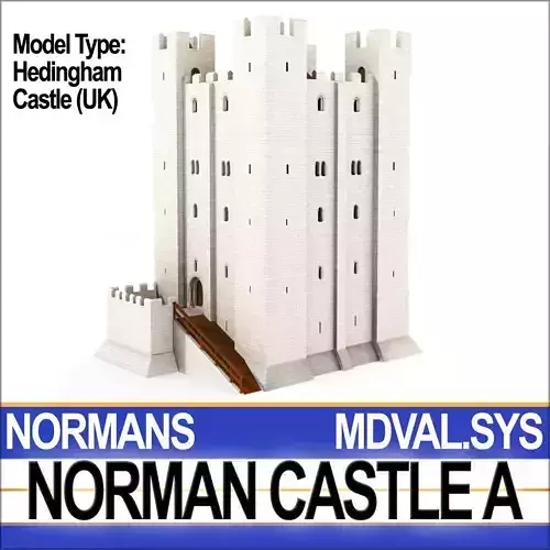 Medieval Norman Castle A Hedingham UK 3D model