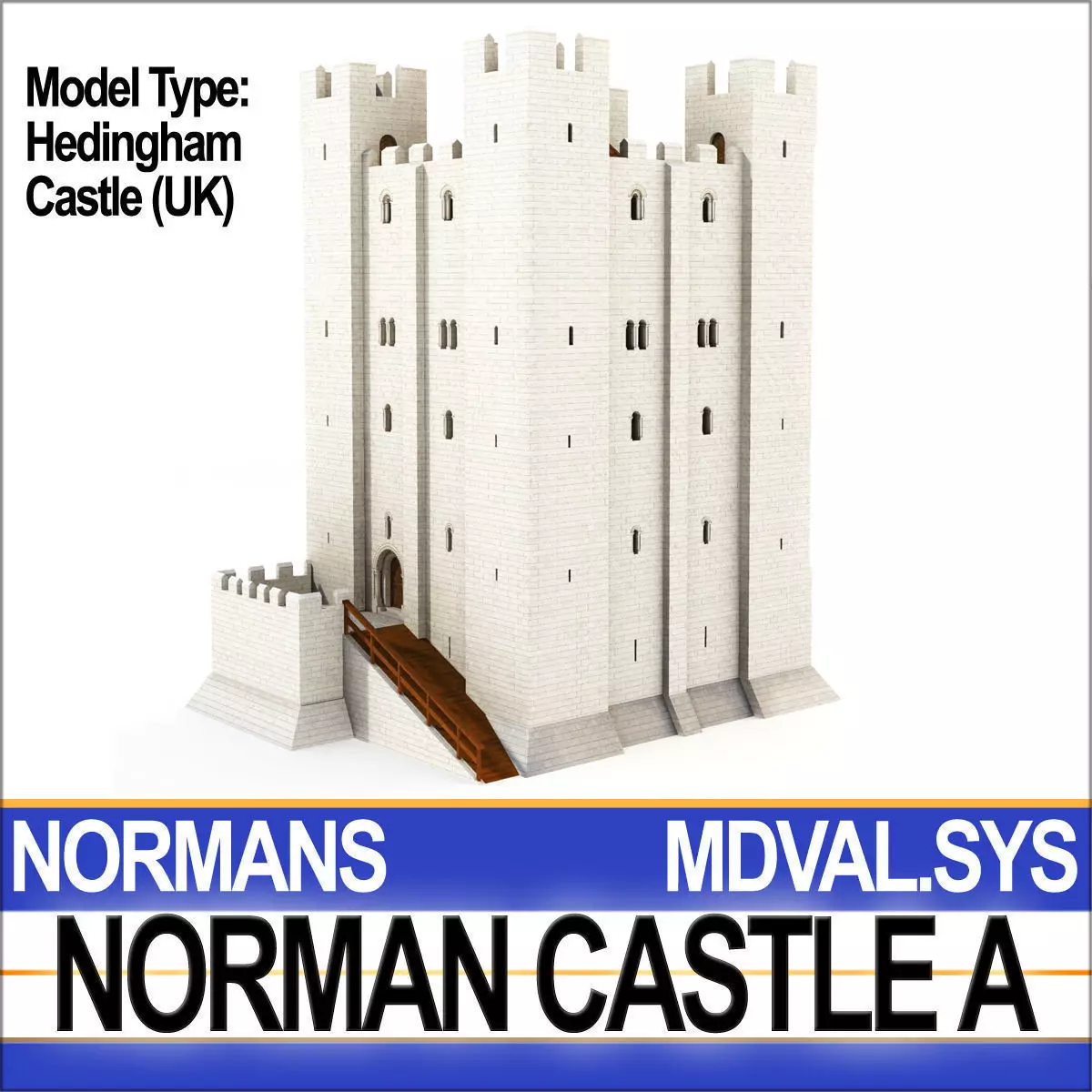 Medieval Norman Castle A Hedingham UK 3D model_0