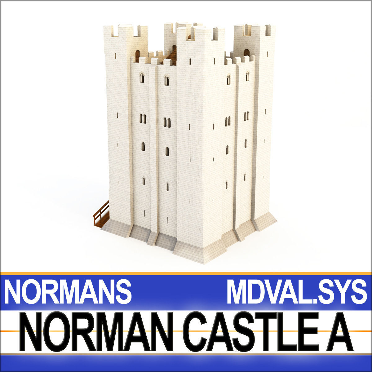 Medieval Norman Castle A Hedingham UK 3D model_3