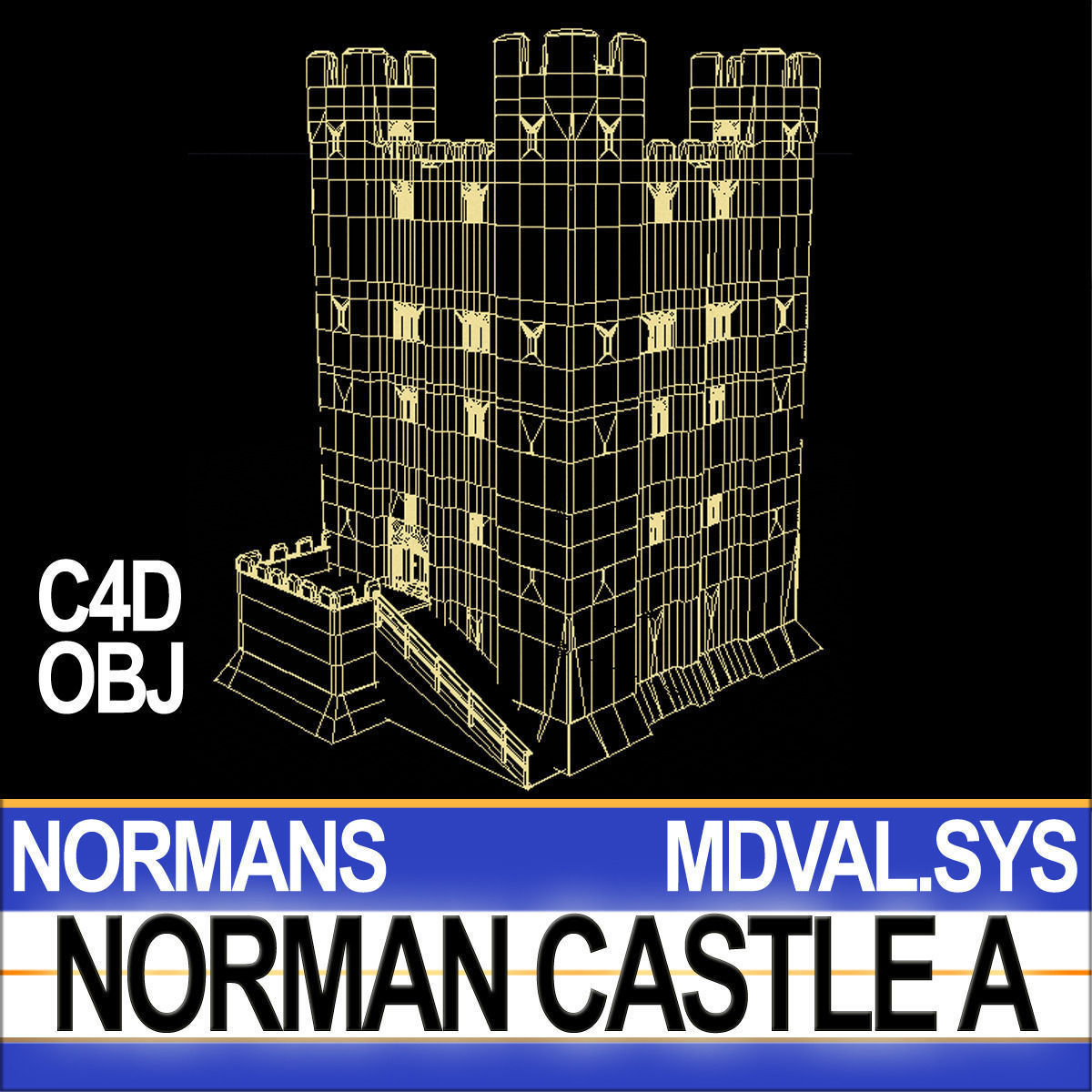 Medieval Norman Castle A Hedingham UK 3D model_10