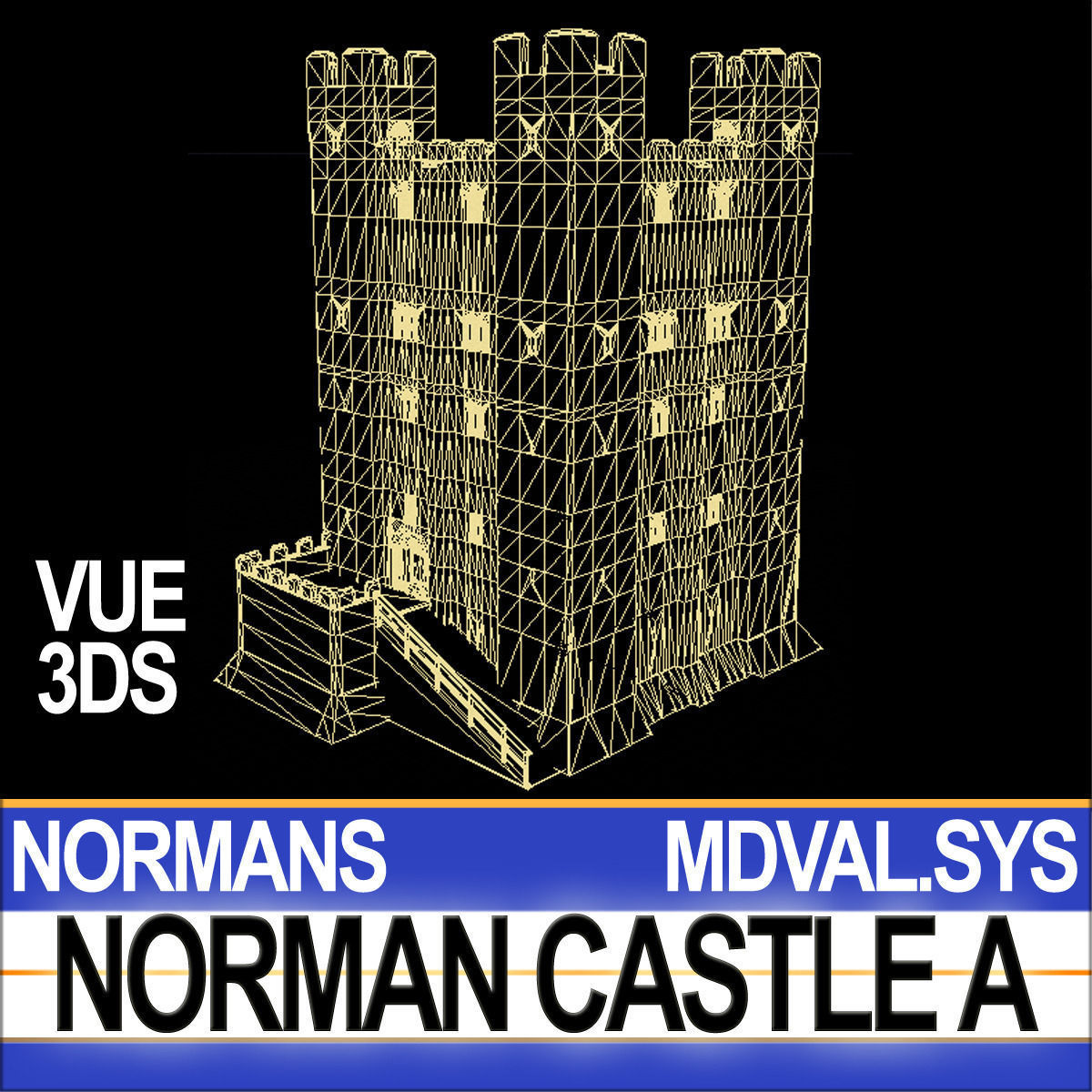 Medieval Norman Castle A Hedingham UK 3D model_11