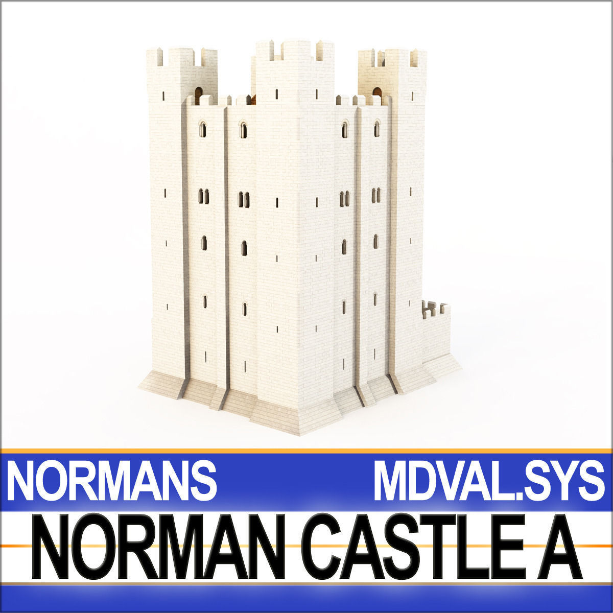 Medieval Norman Castle A Hedingham UK 3D model_4