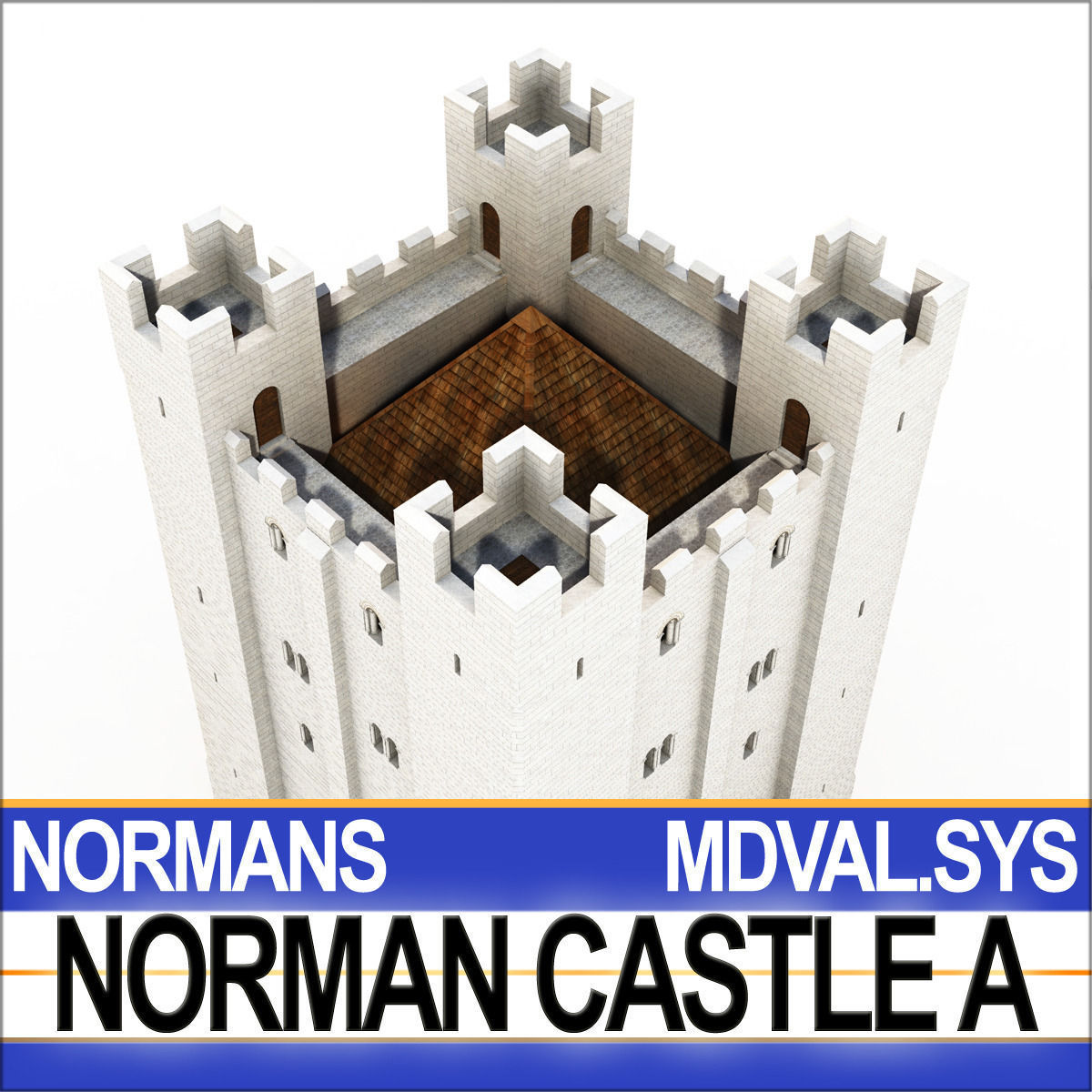Medieval Norman Castle A Hedingham UK 3D model_1