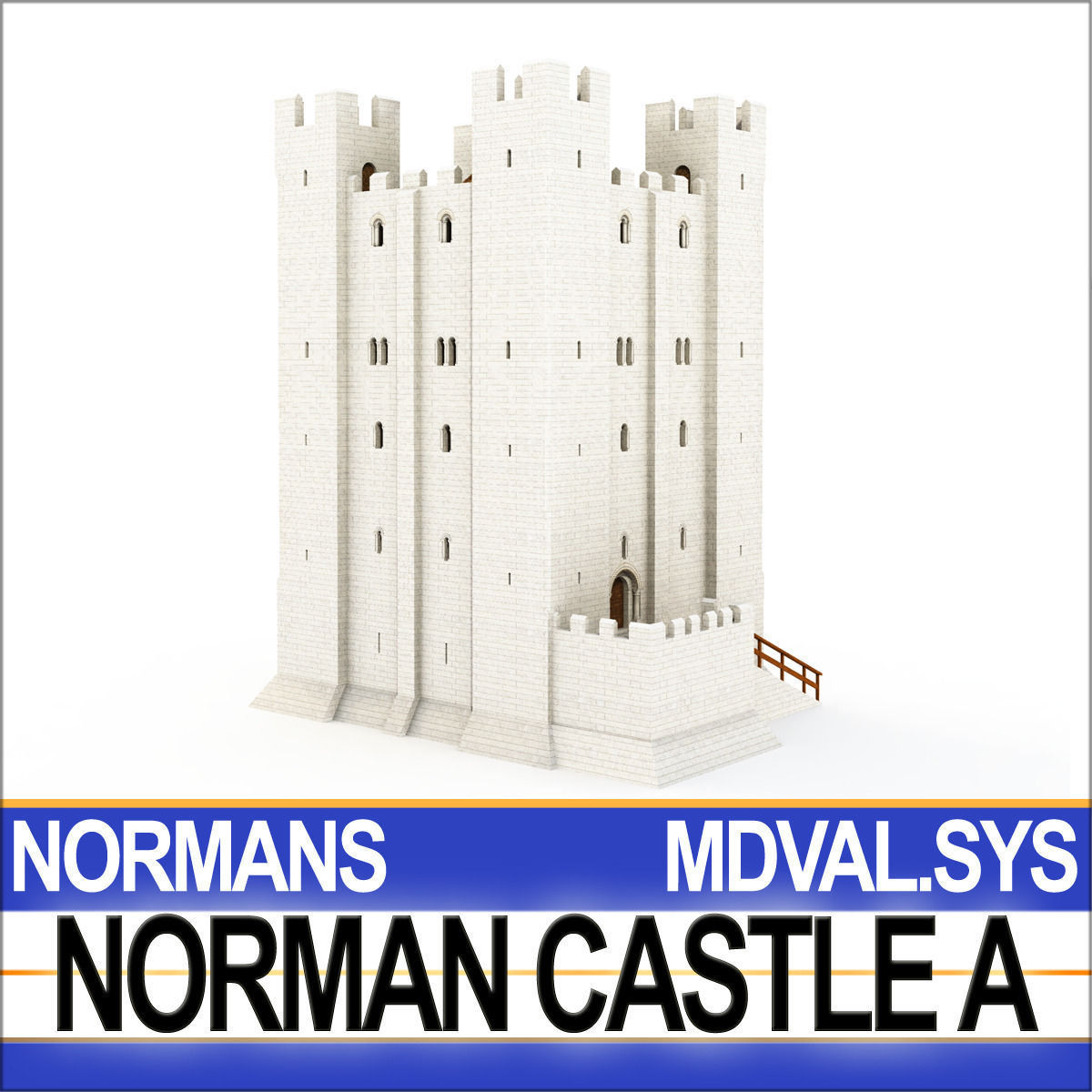 Medieval Norman Castle A Hedingham UK 3D model_2