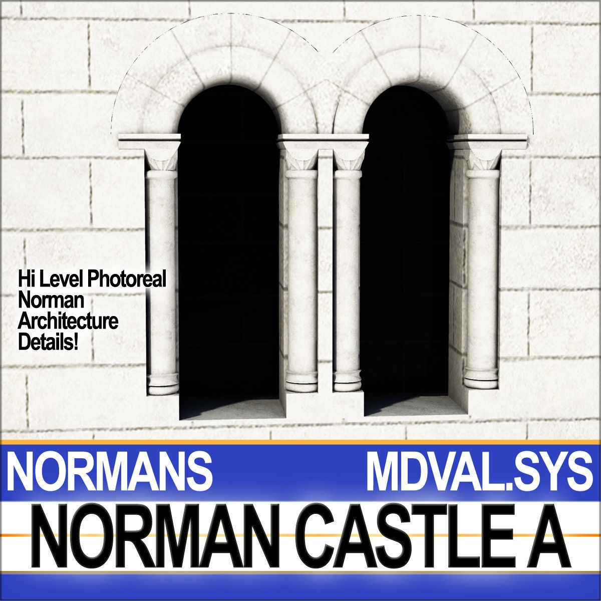 Medieval Norman Castle A Hedingham UK 3D model_6