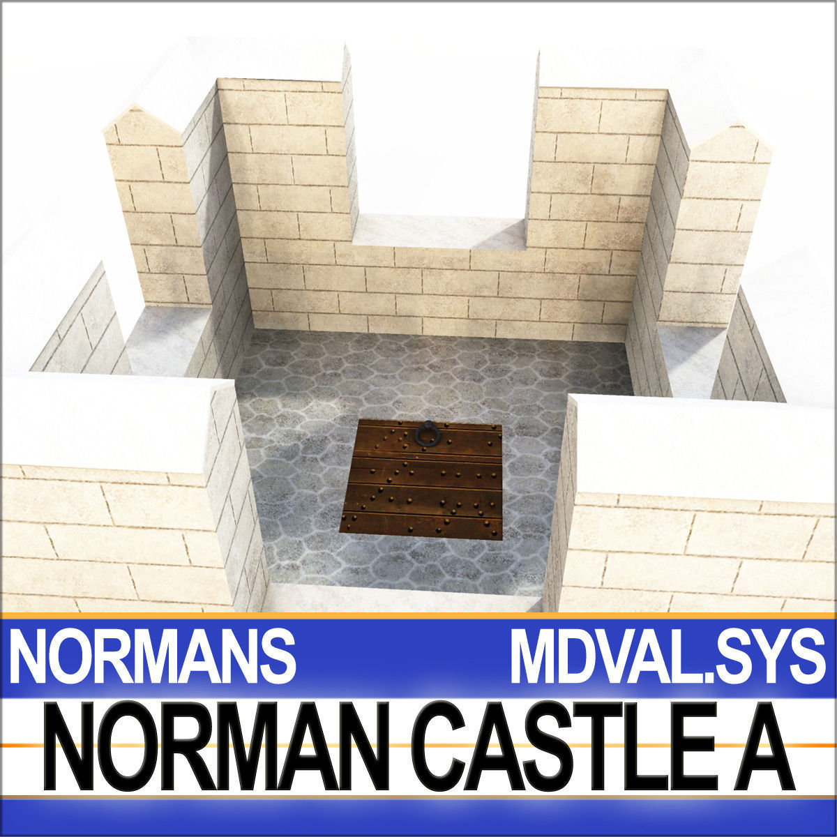 Medieval Norman Castle A Hedingham UK 3D model_8