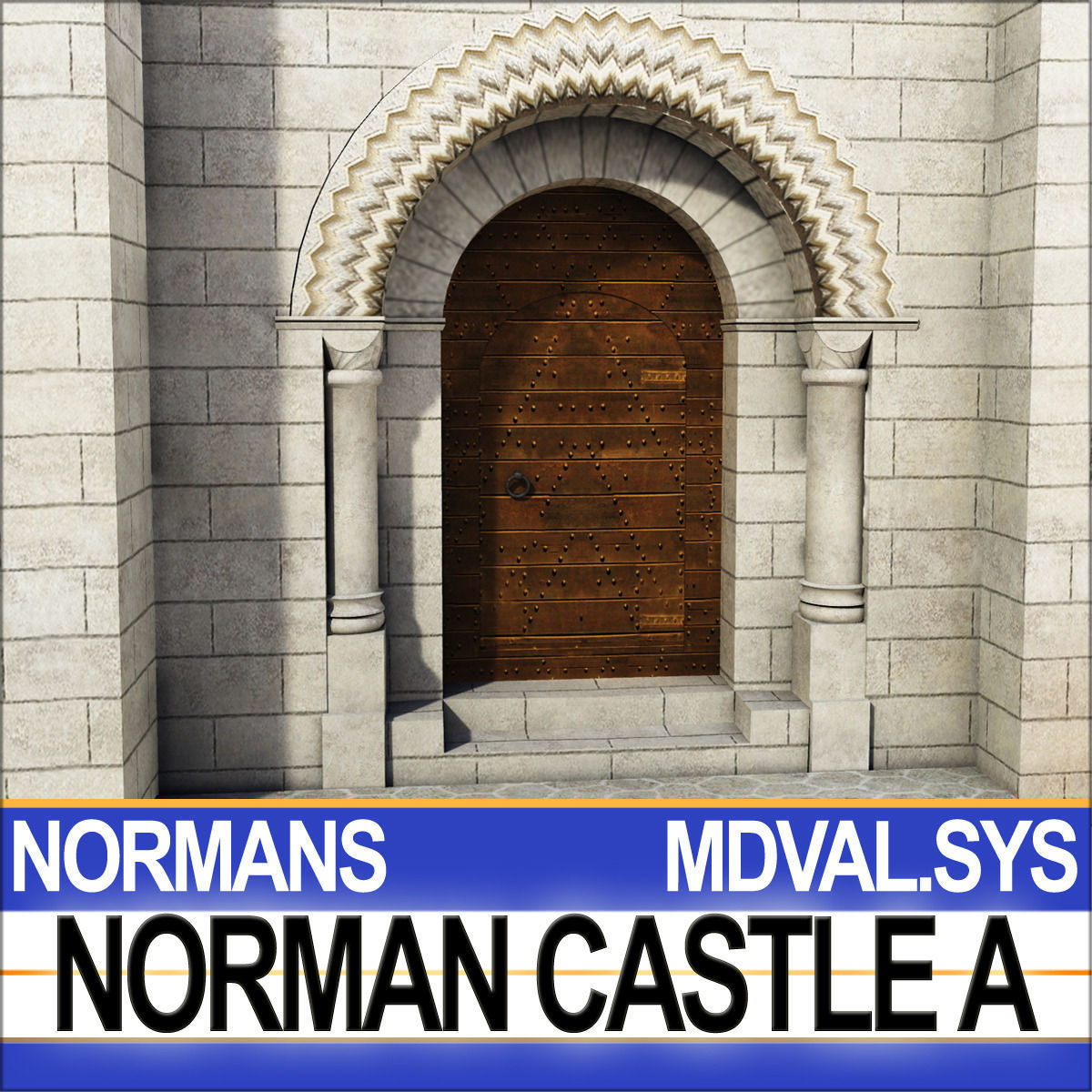 Medieval Norman Castle A Hedingham UK 3D model_5