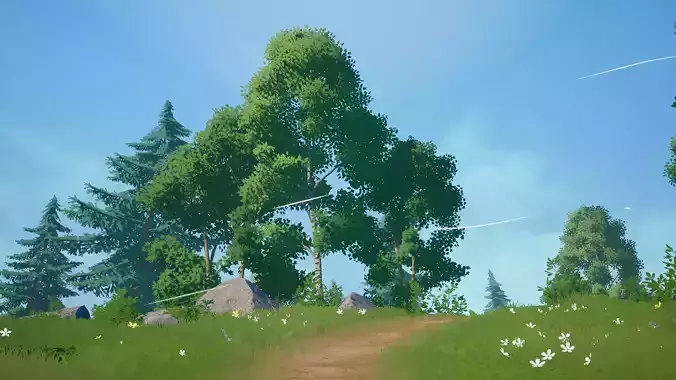Stylized Environment Series - Forest Package Low-poly 3D model