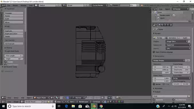 Sifi Corridor game asset