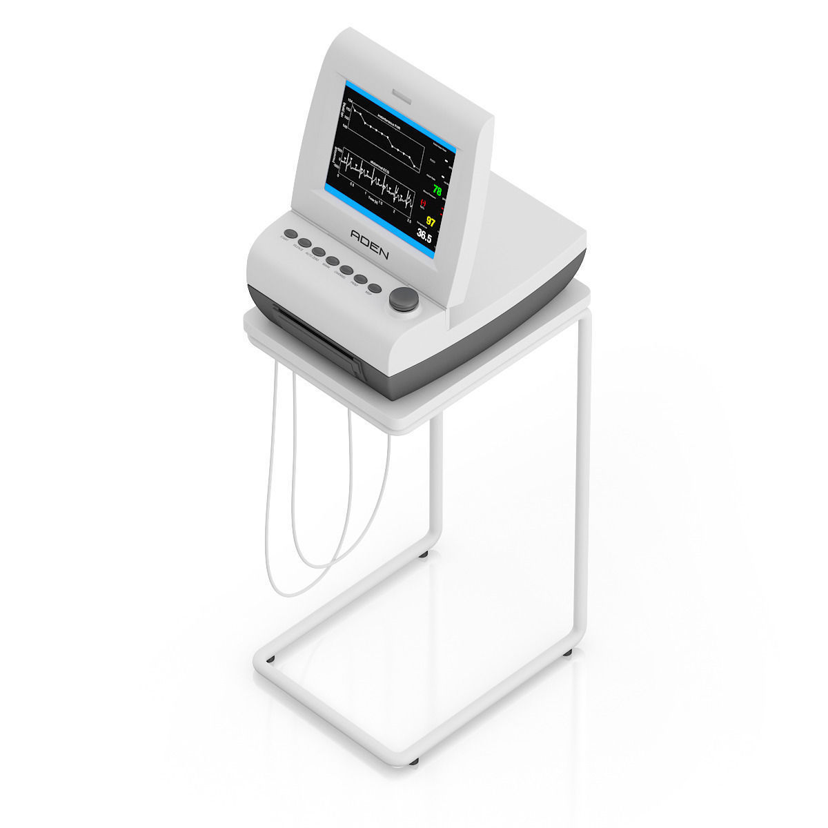Fetal Monitor 3D model_4