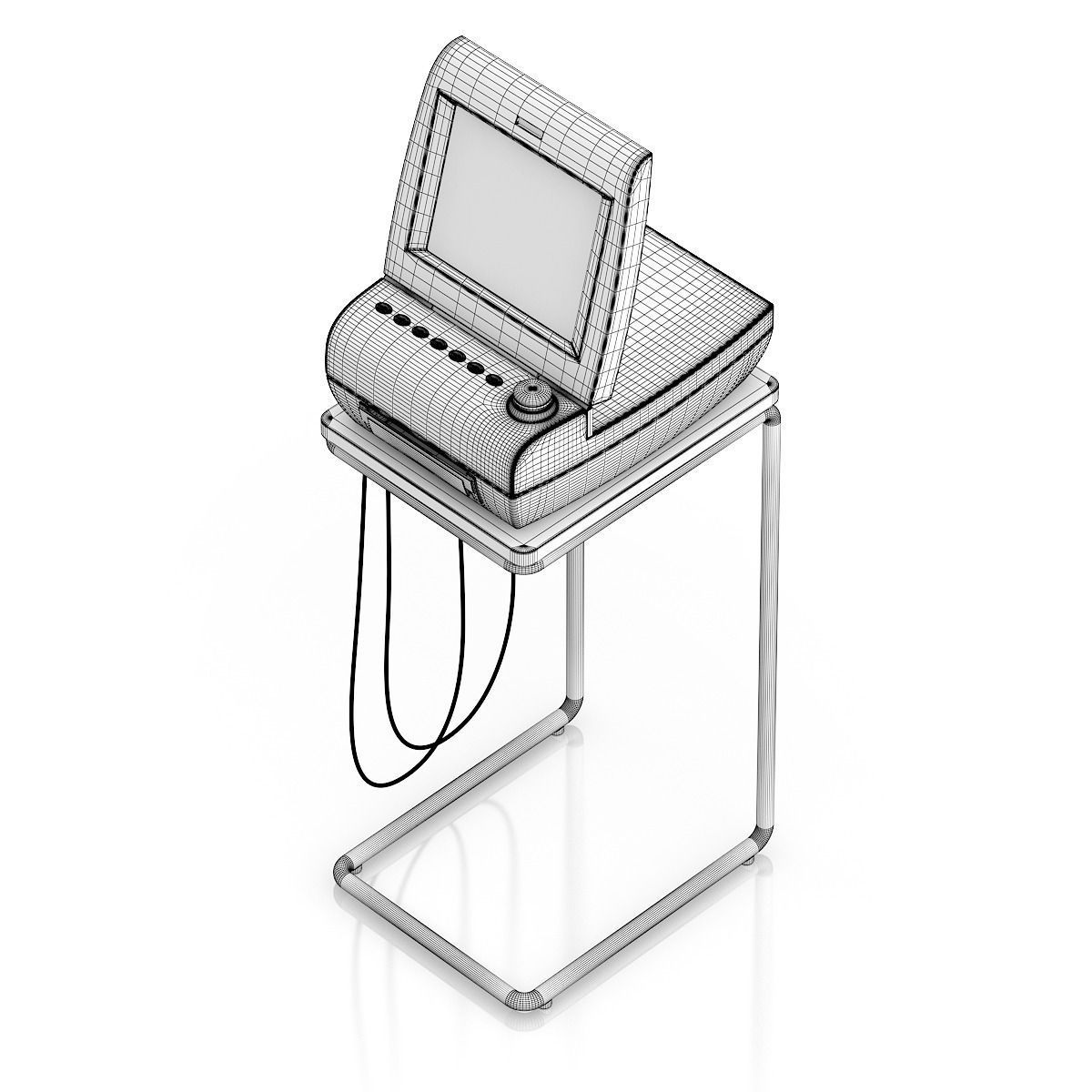Fetal Monitor 3D model_5