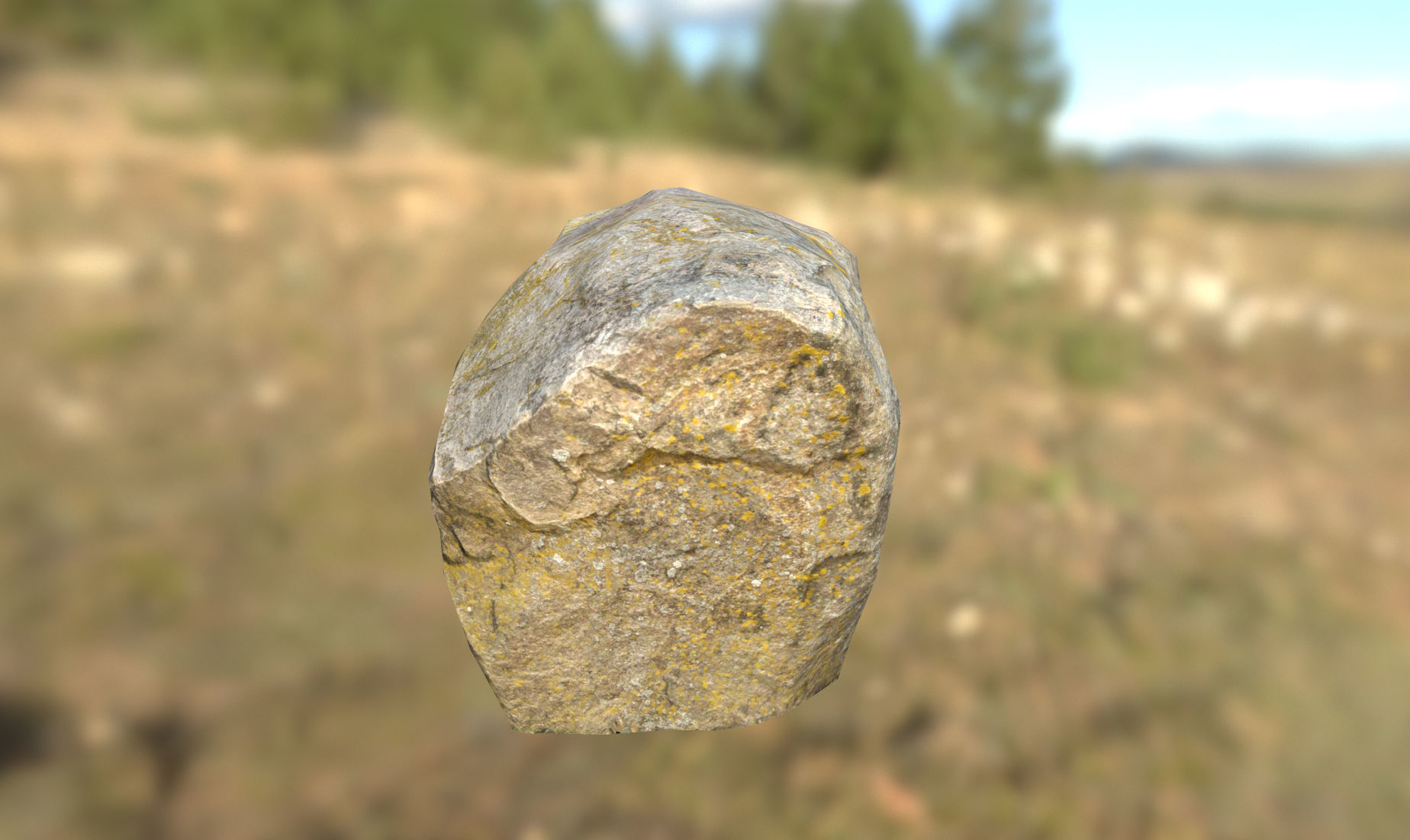Stone Scan Low-poly 3D model_3