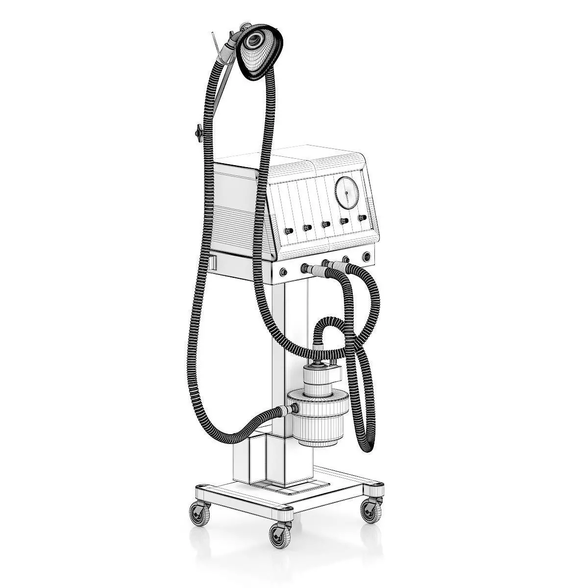 Medical Ventilator 3D model