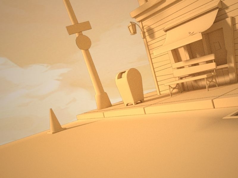 stylized house 3D model_5