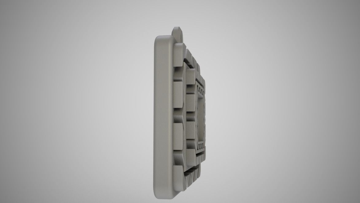Square Amulet Necklace 3D print model_4