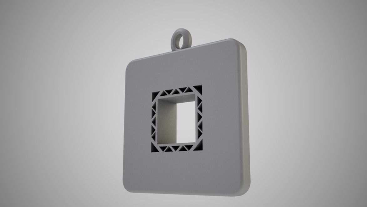 Square Amulet Necklace 3D print model_7