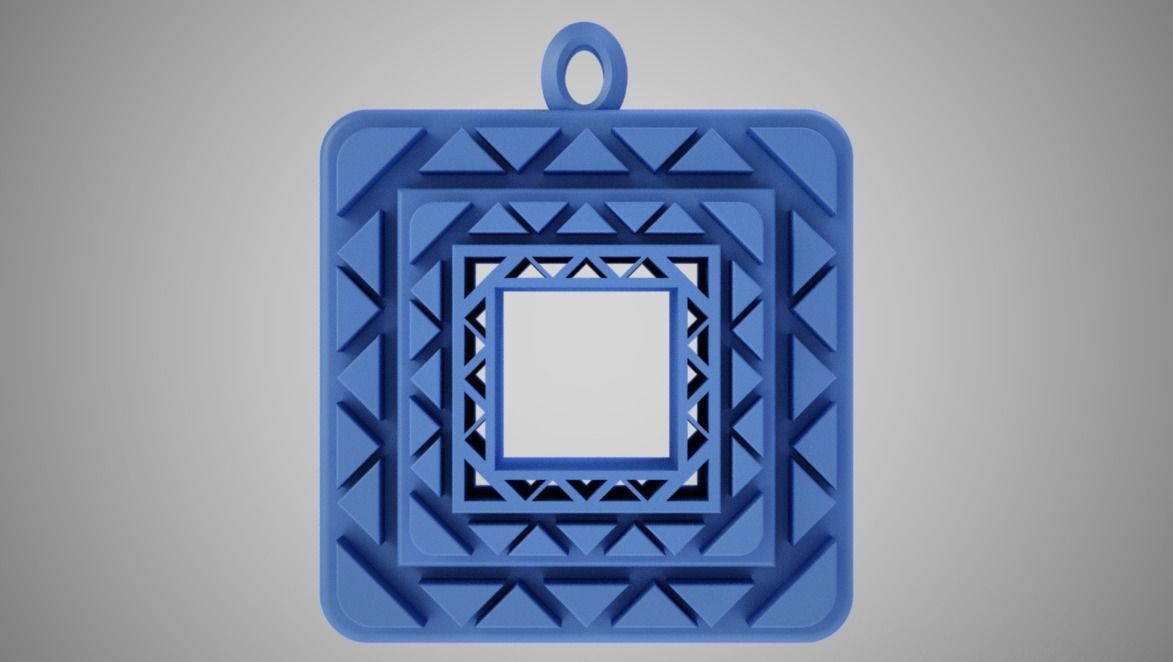 Square Amulet Necklace 3D print model_11