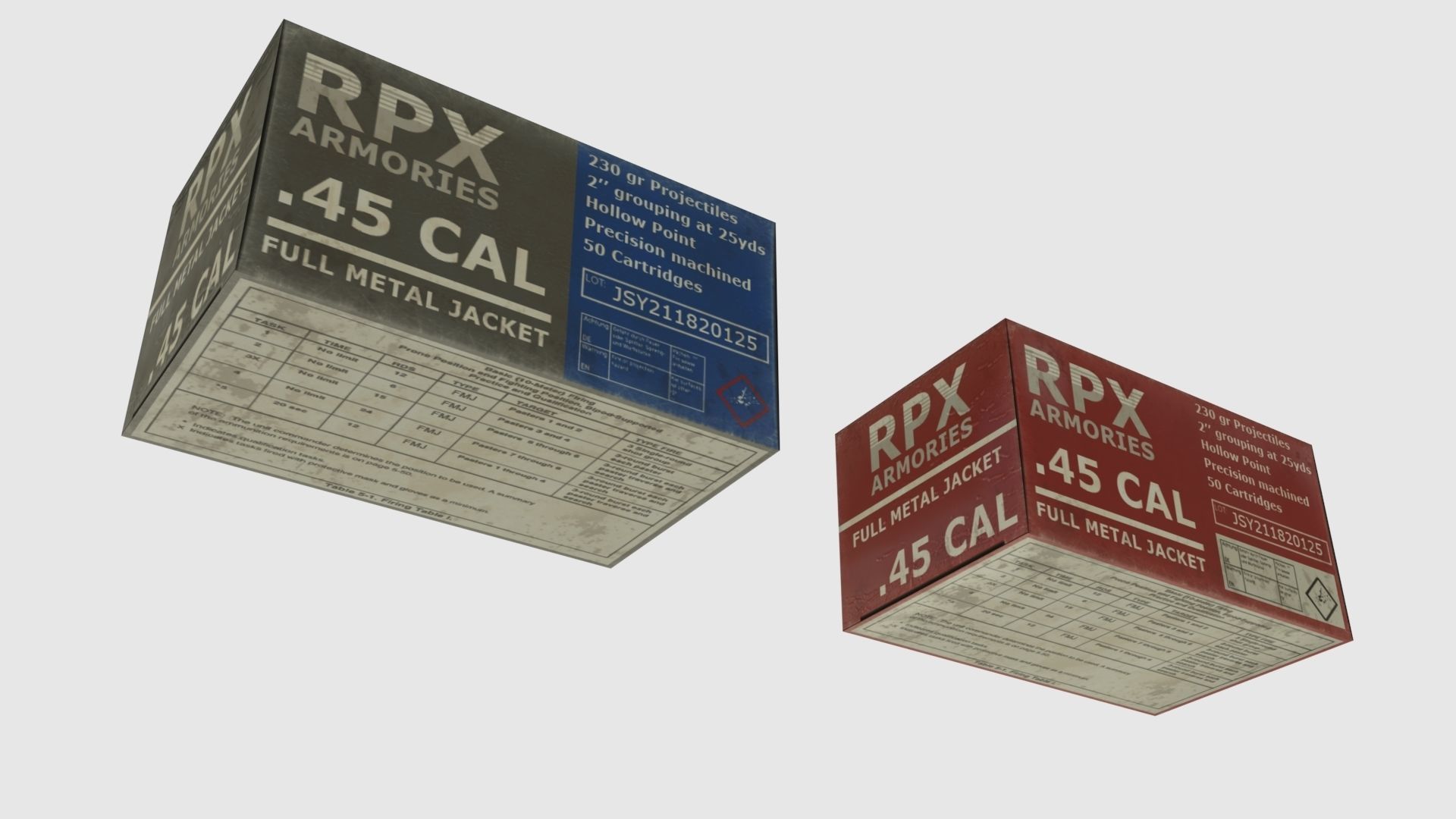 Low Poly Weapon Pack With PBR Materials Low-poly 3D model_22