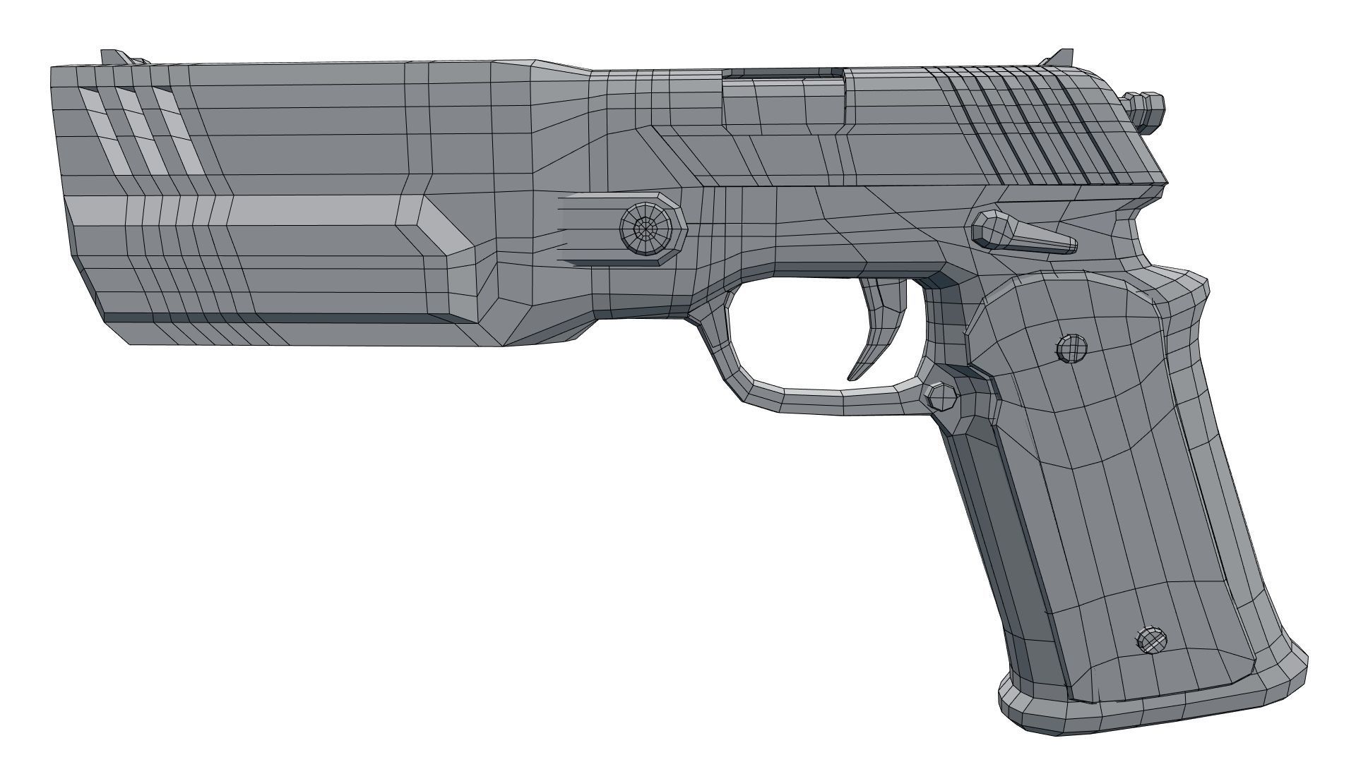 Low Poly Weapon Pack With PBR Materials Low-poly 3D model_24