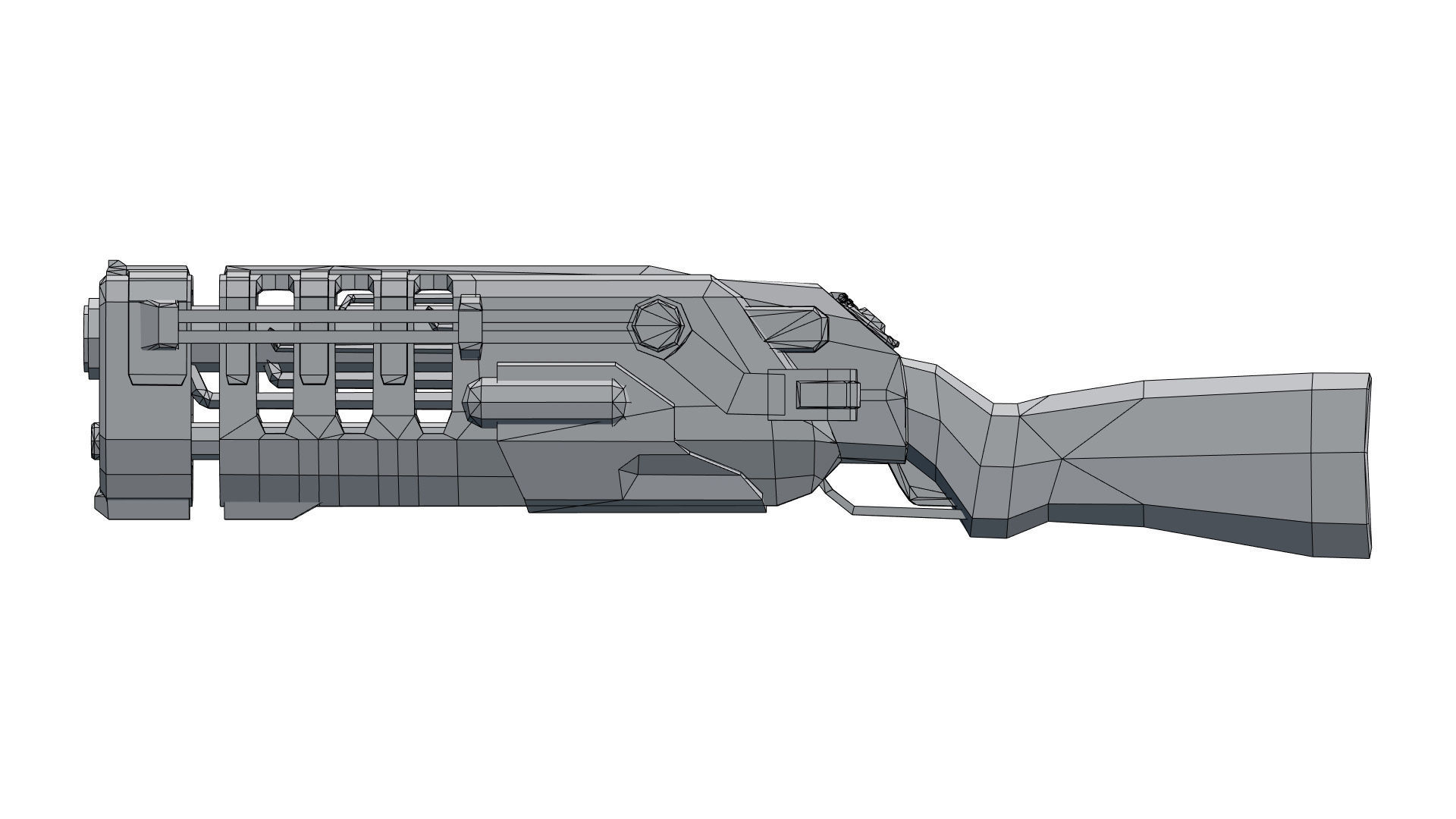 Low Poly Weapon Pack With PBR Materials Low-poly 3D model_112