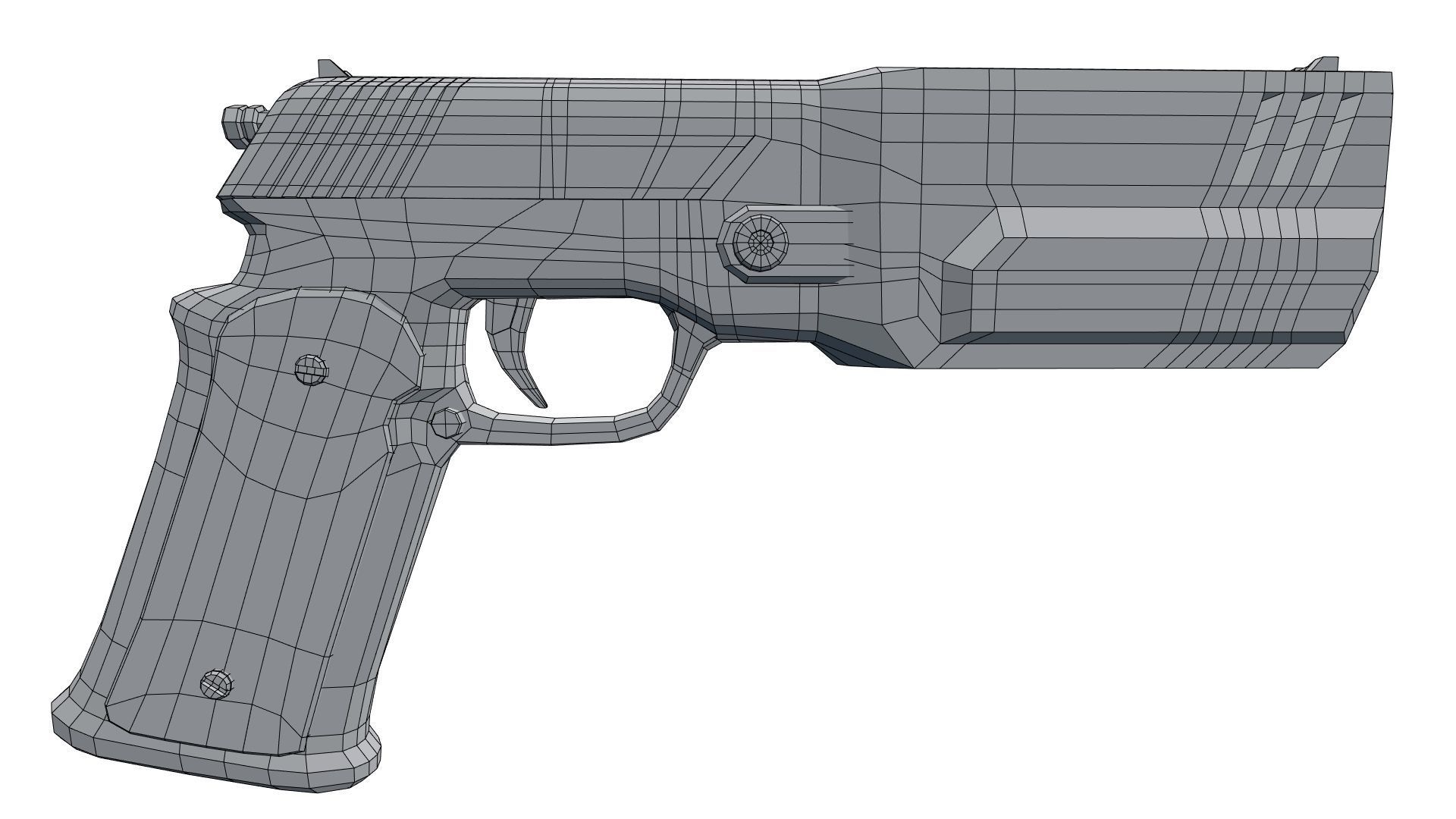 Low Poly Weapon Pack With PBR Materials Low-poly 3D model_25