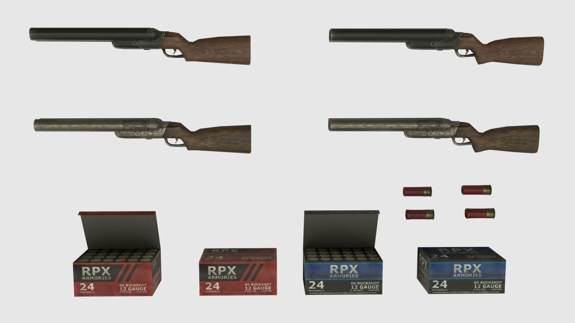 Low Poly Weapon Pack With PBR Materials Low-poly 3D model_50