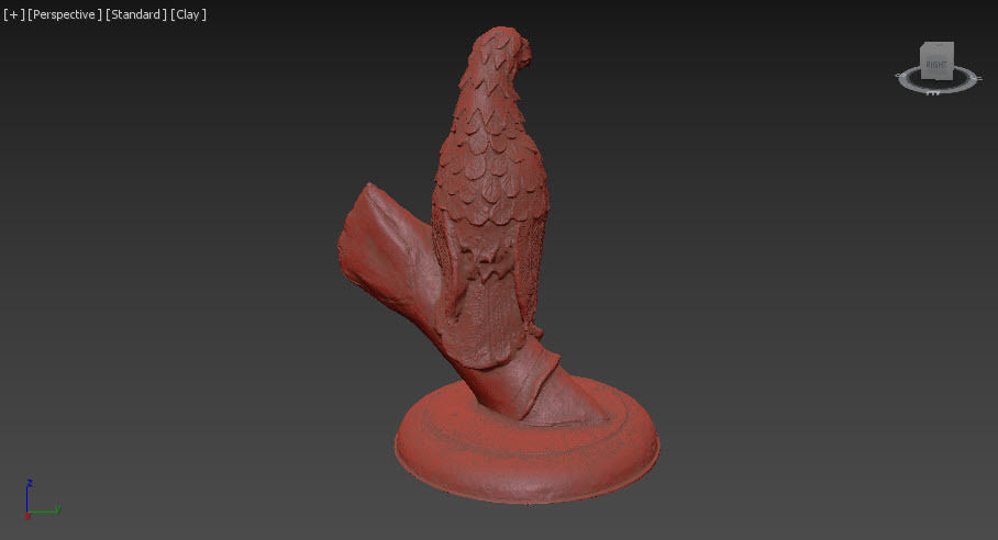 3D Eagle sculpture  3D model_4