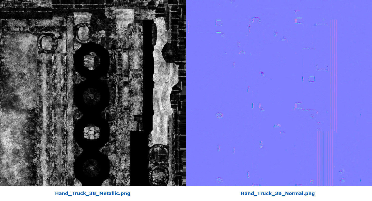 Hand Truck And Boxes 3B Low-poly 3D model_13