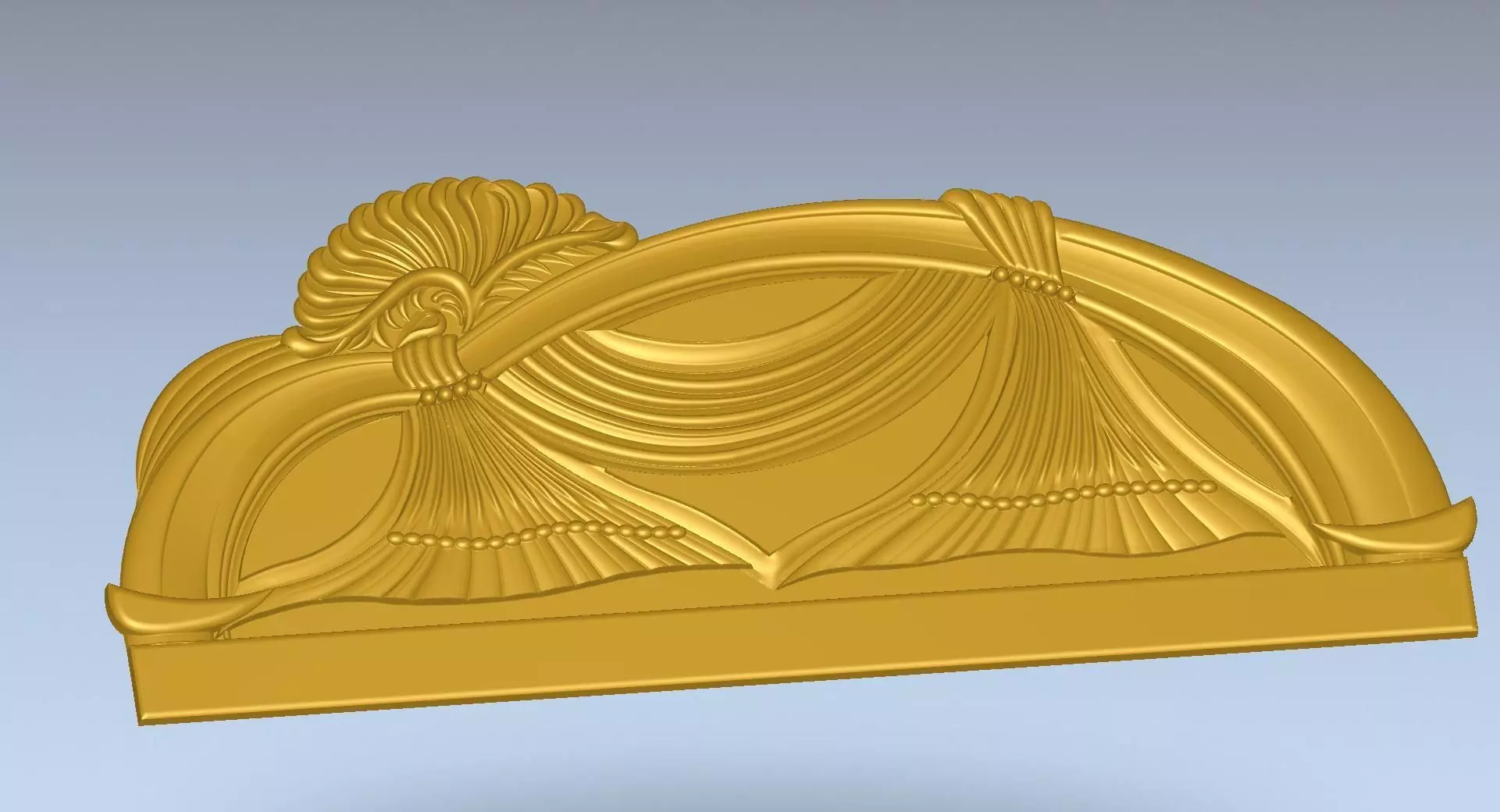 Cot 3D model golden crown 3D model_0
