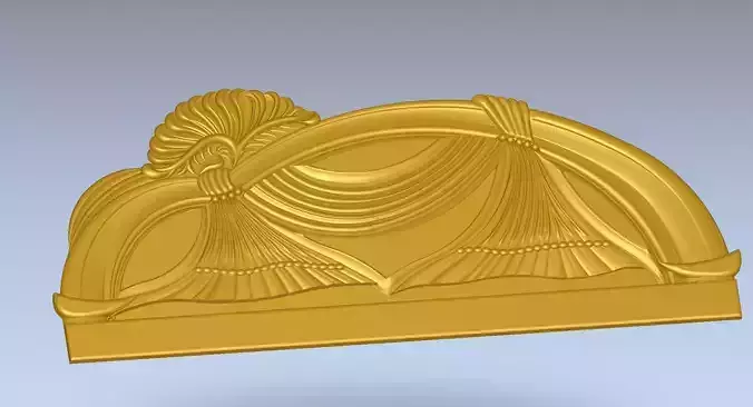Cot 3D model golden crown
