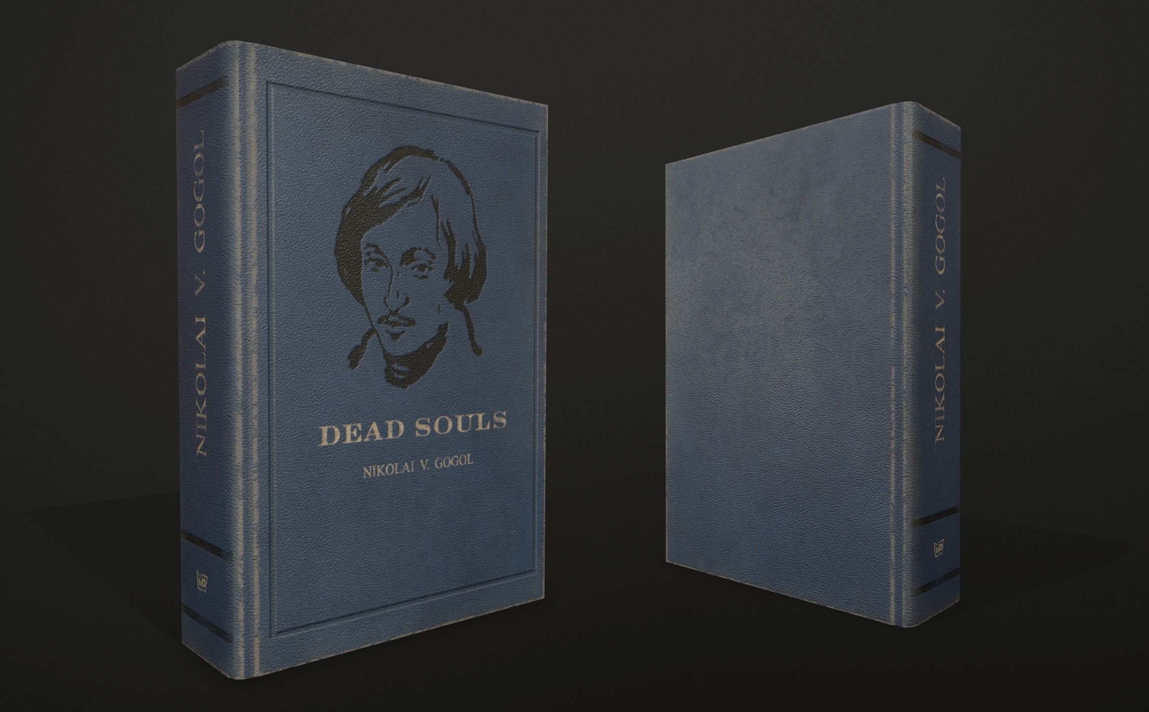 Old books - PBR Game Ready Low-poly 3D model_4