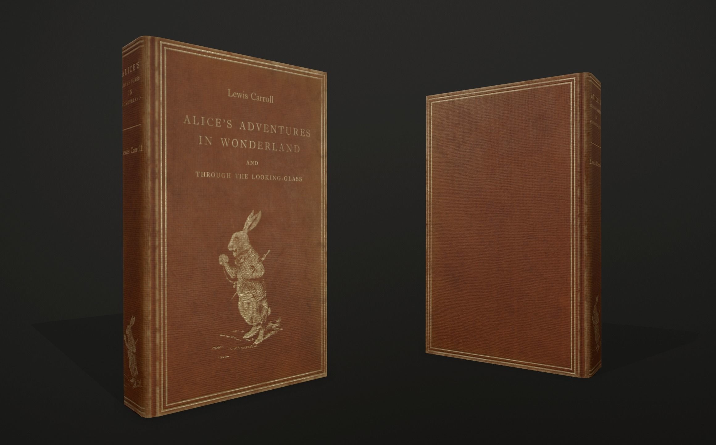 Old books - PBR Game Ready Low-poly 3D model_3