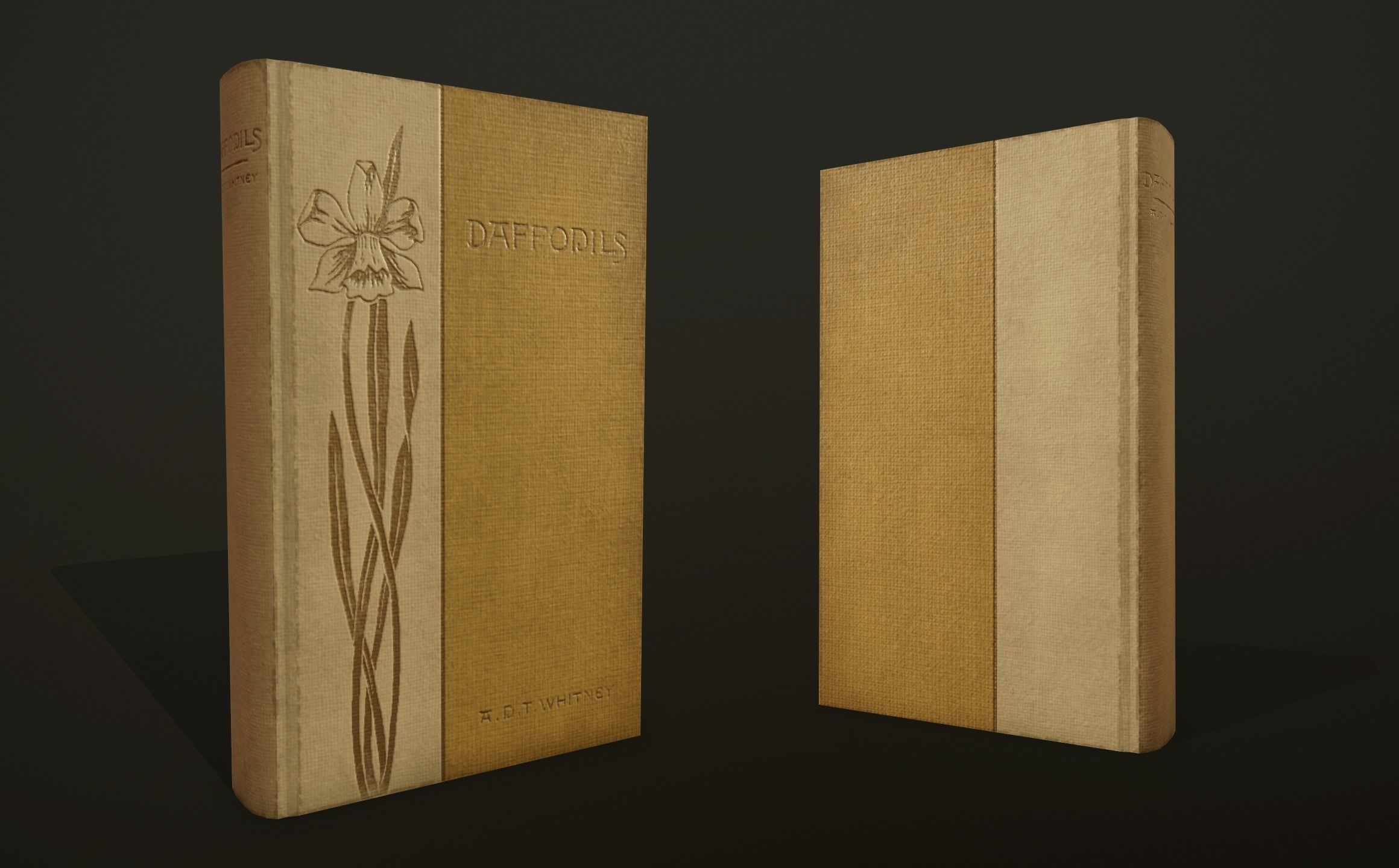 Old books - PBR Game Ready Low-poly 3D model_5