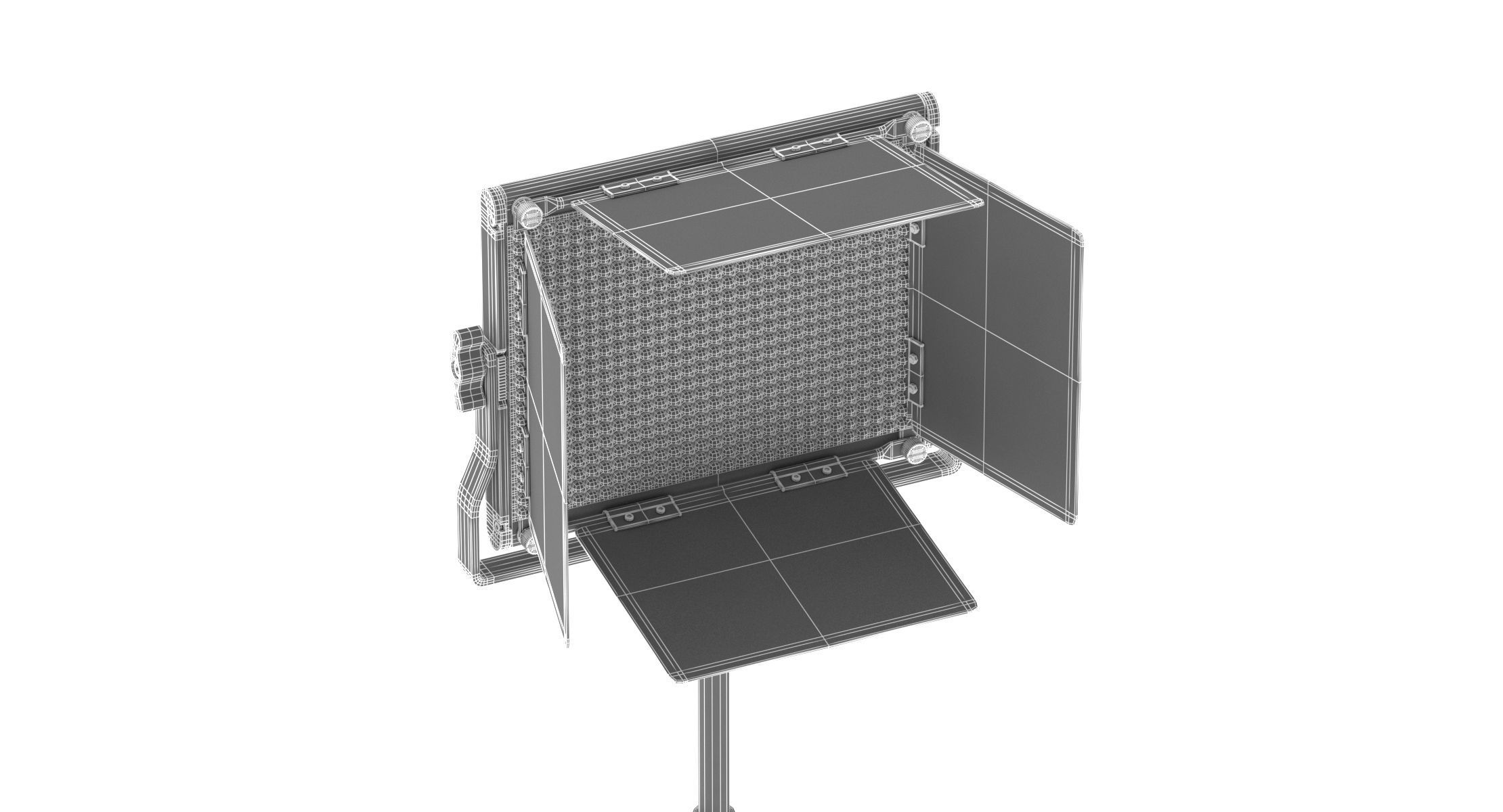 660 LED Video Light Photography 3D model_10