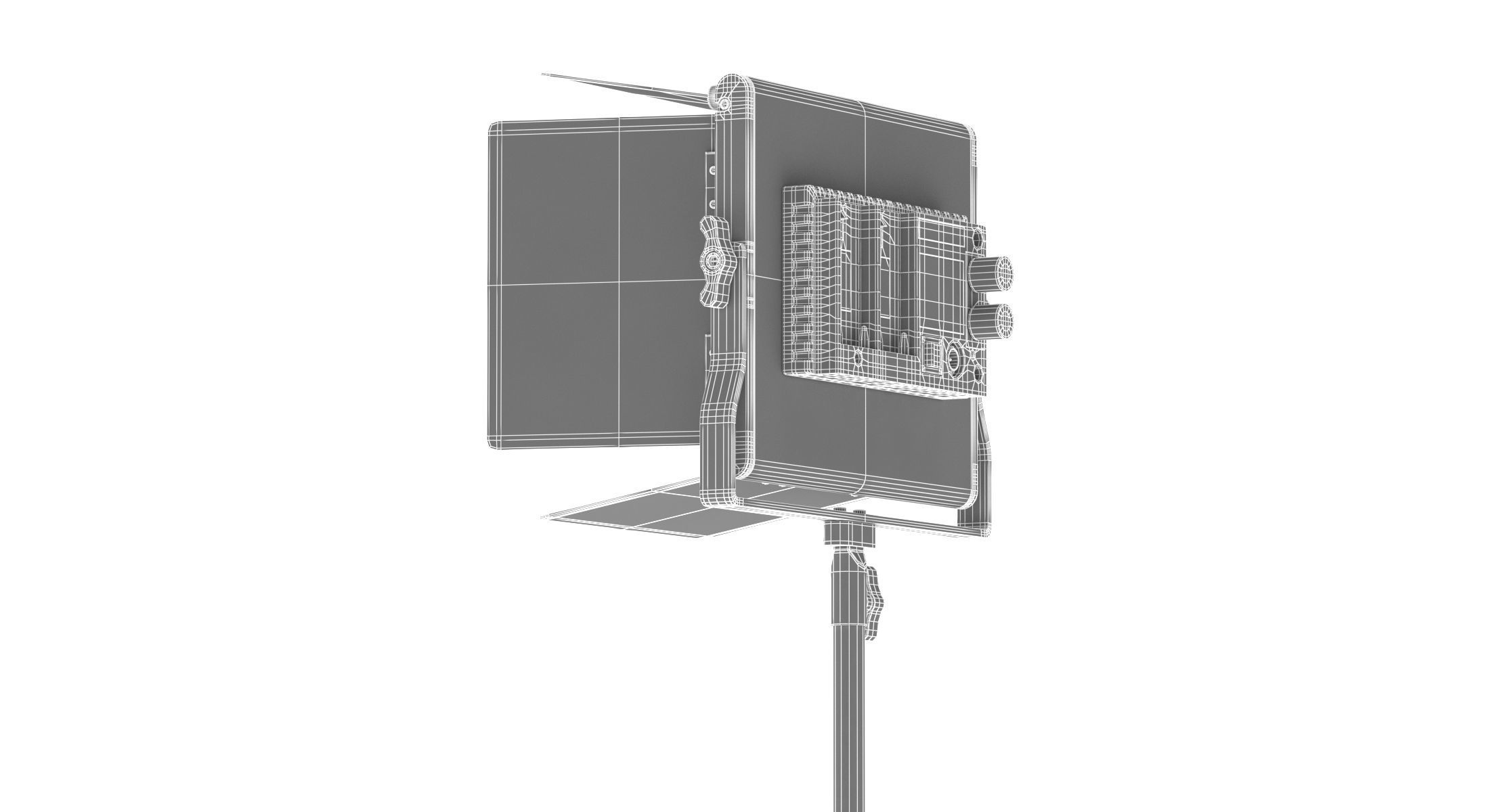 660 LED Video Light Photography 3D model_11