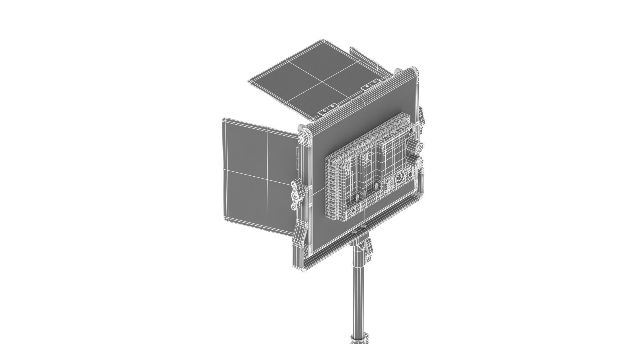 660 LED Video Light Photography 3D model_9