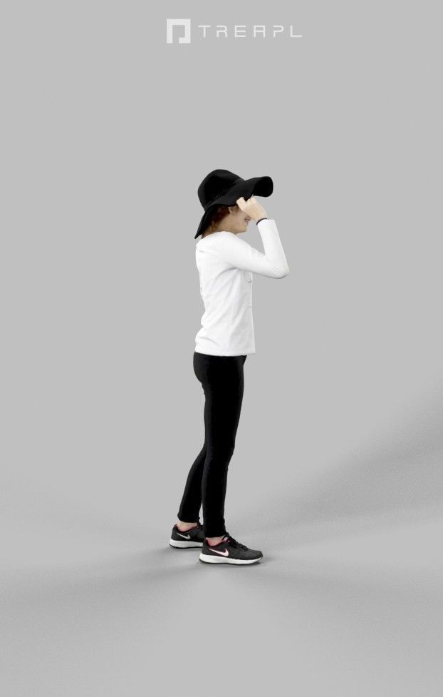 5x CASUAL WOMAN WALKING STANDING VOL01 SCANNED  3D Model Collection_29