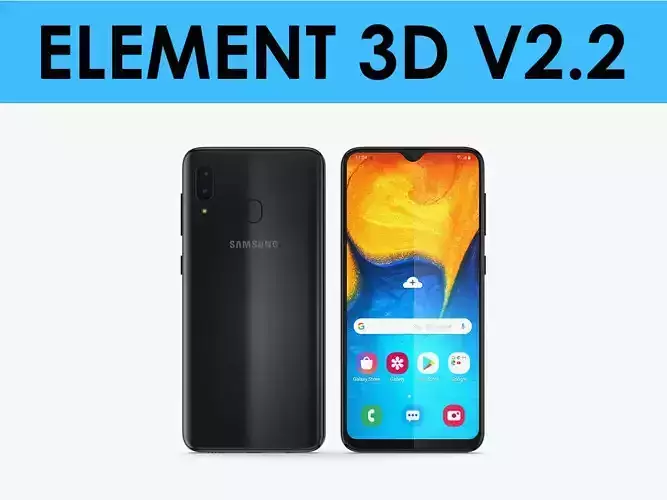 E3D - Samsung Galaxy A20  3D model